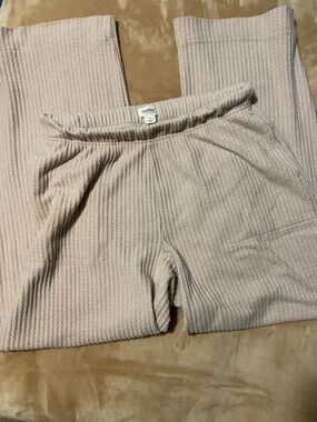UpWest Beige Pink Waffle Lounge Pants Sz M